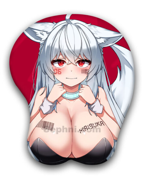 Fox Girl 3D Oppai Mouse Pad 2