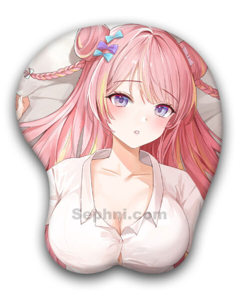 Cute Girl 3D Oppai Mouse Pad