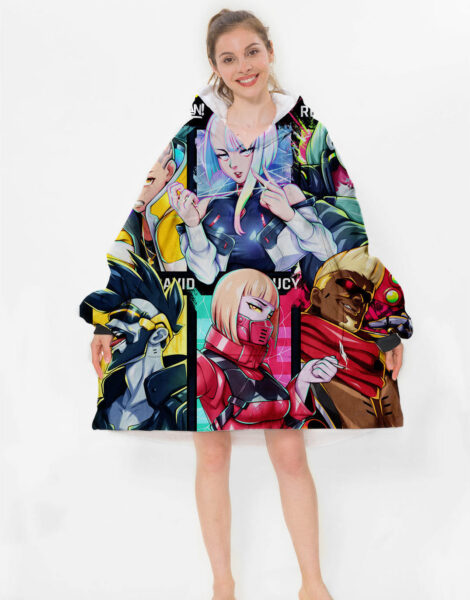 Cyberpunk Edgerunners Hoodie Blanket
