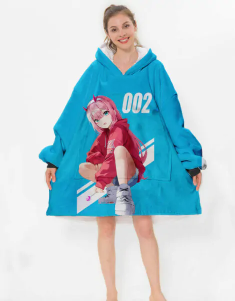 Darling in The Franxx Zero Two Hoodie Blanket 1