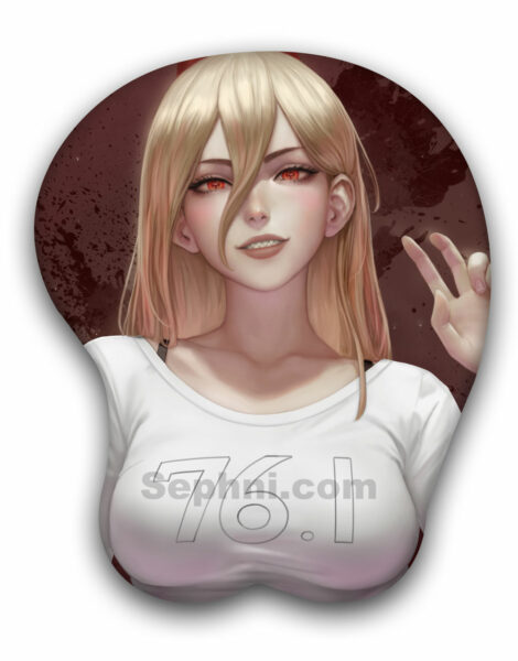 Power Cchainsaw Man Boob Mouse Pad
