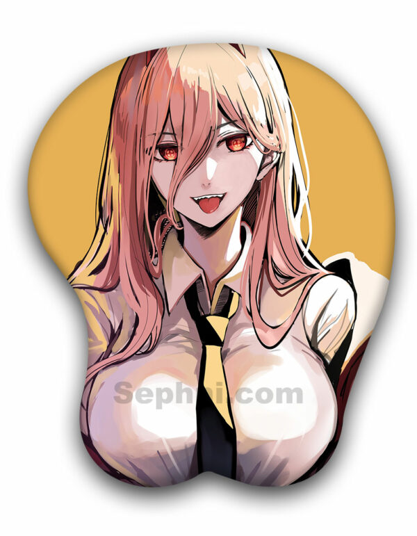 Power Chainsaw Man Boob Mouse Pad