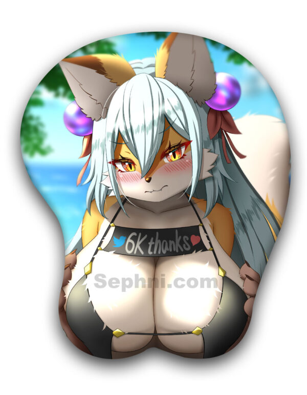 Fox Girl 3D Oppai Mouse Pad