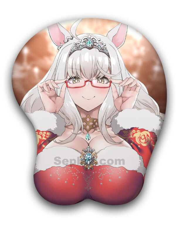 Christmas Biwa Hayahide 3D Oppai Mouse Pad Uma Musume Pretty Derby