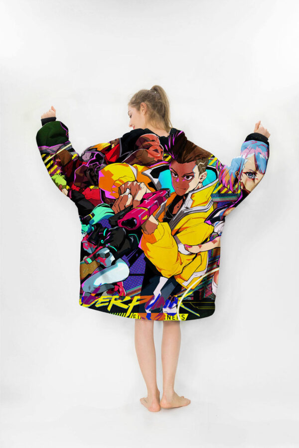 Cyberpunk Edgerunners Hoodie Blanket 3