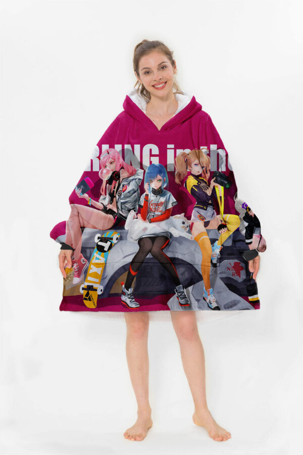 Darling in The Franxx Hoodie Blanket 1