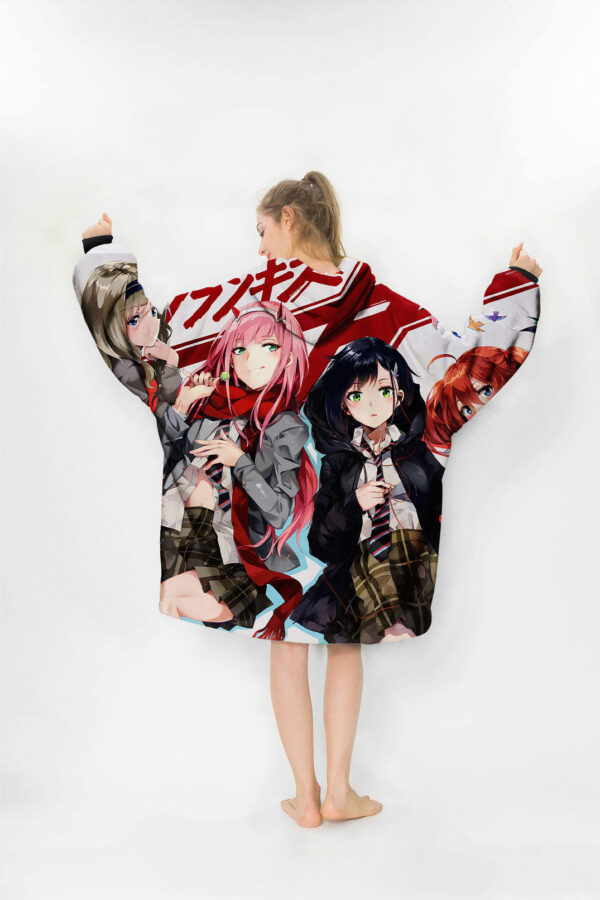 Darling in The Franxx Hoodie Blanket 4