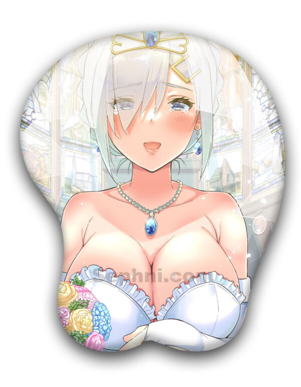 Wedding Dress hamakaze 3D Oppai Mouse Pad Kancolle