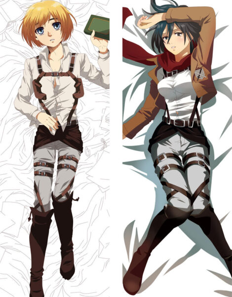 9522730 Mikasa Ackerman Waifu Body Pillow Attack on Titan 1