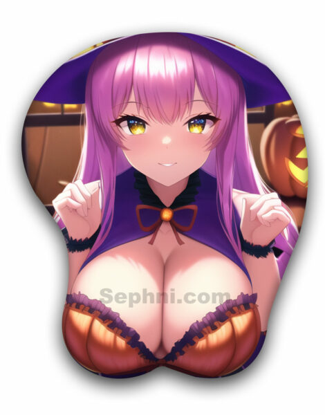 Witch Halloween Oppai Mousepad