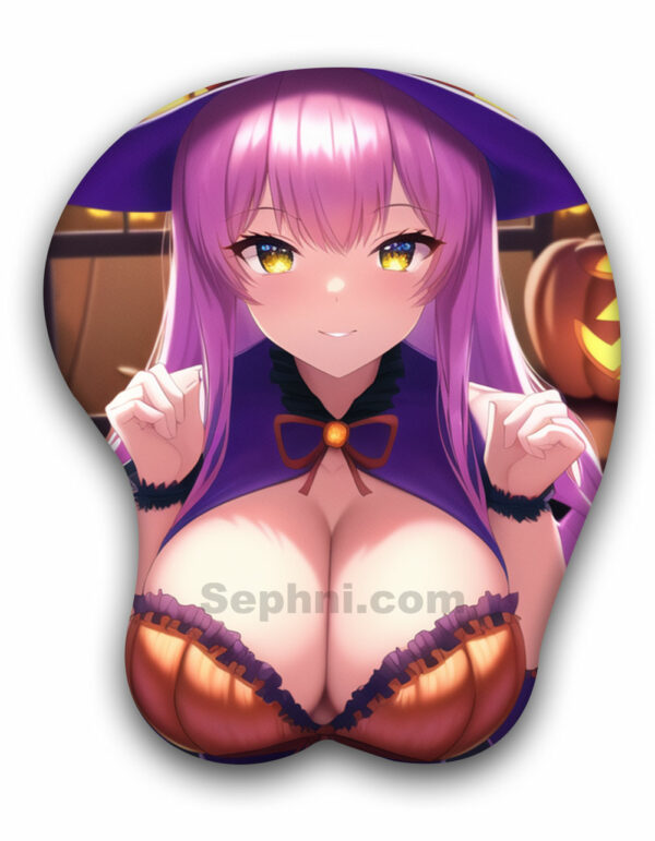 Witch Halloween Oppai Mousepad