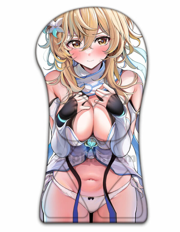 Lumine Half Body Genshin 3D Mouse Pad Life Size Oppai Mousepad