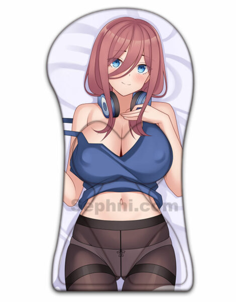 Miku Nakano Half Body 5Toubun no Hanayome Boobs Mouse Pad Life Size Oppai Mousepad