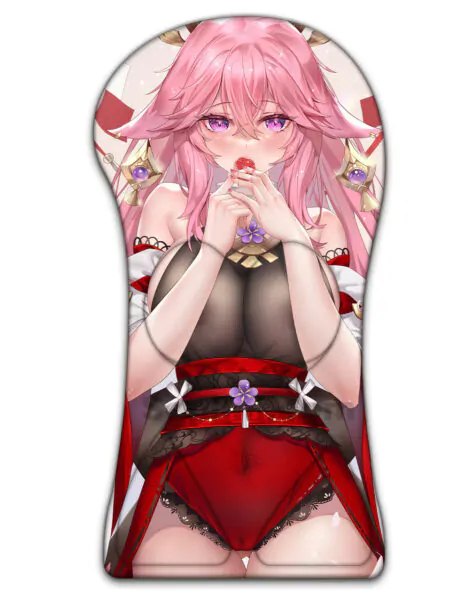 Yae Miko Half Body Genshin Impact Mousepad