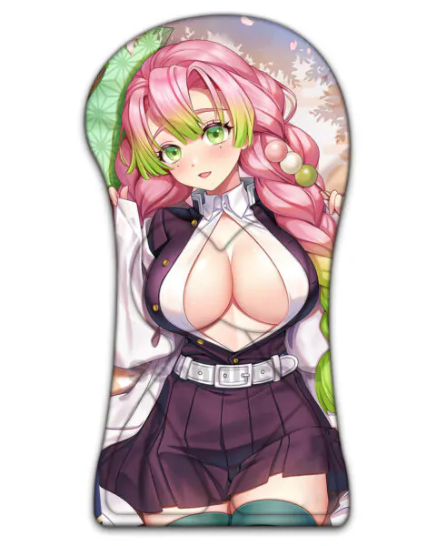 Mitsuri Kanroji Half Body Kimetsu no Yaiba Anime Boob Mouse Pad Big Boob Mouse Pad